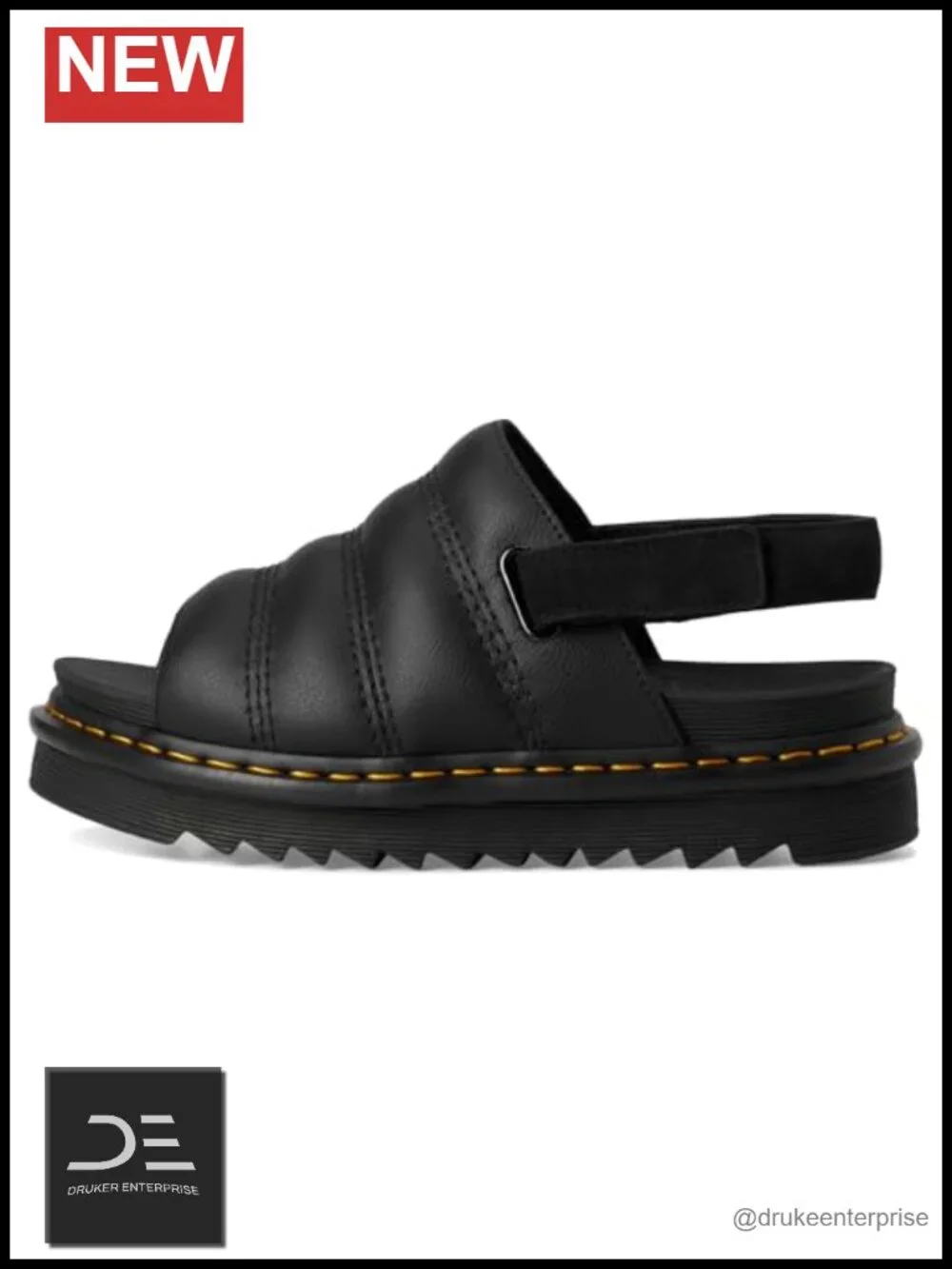 Dr. Martens Kole Slide Sandal Platform PU Leather Slingback Slip Resistant